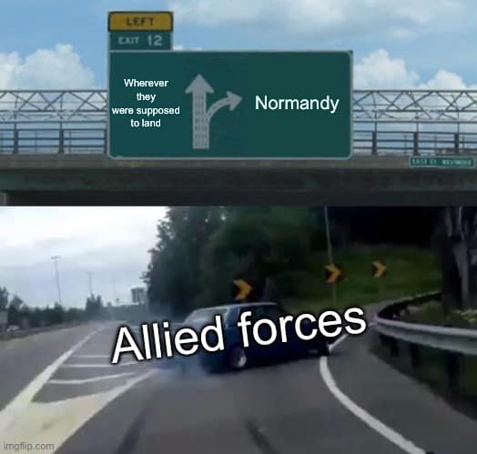 World War II memes, military humor, D-Day jokes, war memes, historical humor