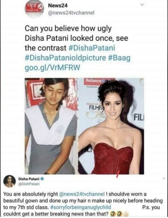 Can you believe how ugly Disha Patani looked once, see the contrast