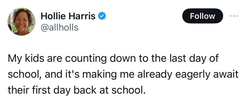 My kids are counting down to the last day of school, and it's making me already eagerly await their first day back at school.