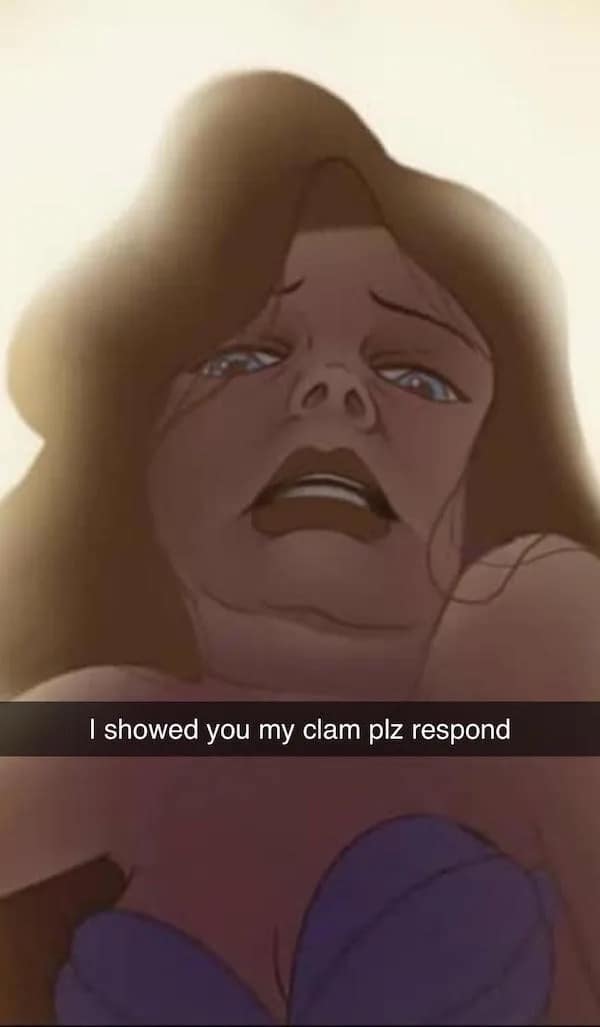 funny pics. I showed you my clam plz respond