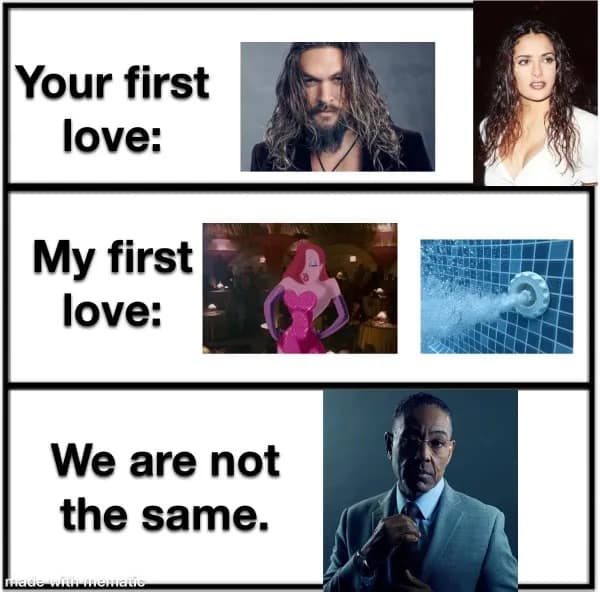 funny pics. Your first love: My first love: We are not the same.