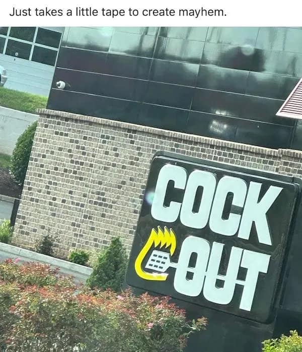 funny pics. Just takes a little tape to create mayhem.