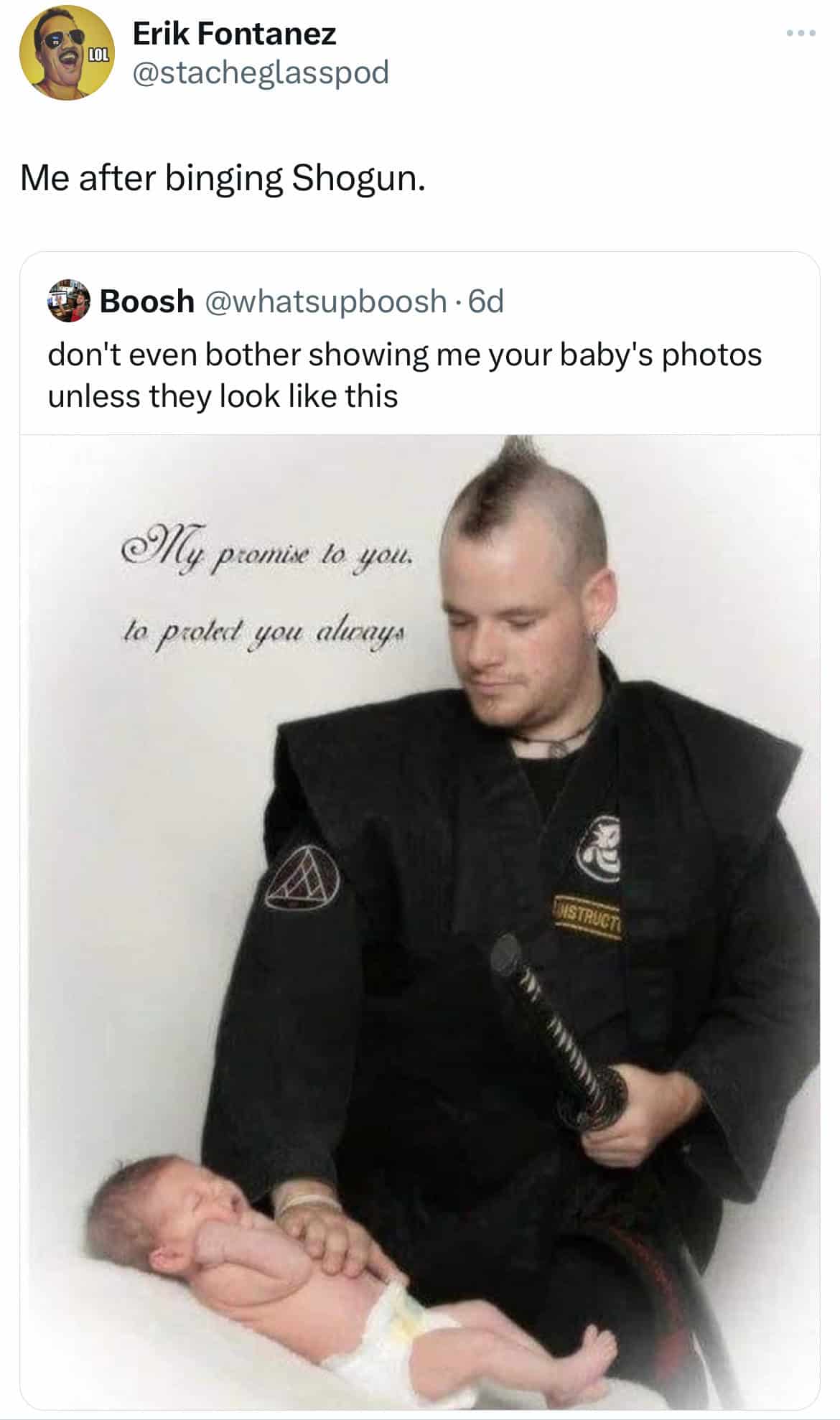 don't even bother showing me your baby's photos unless they look like this