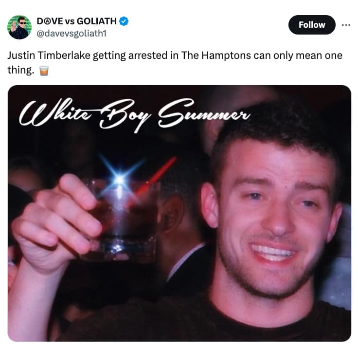 justin timberlake dui memes