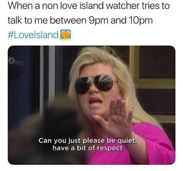 love island memes, trashy reality TV, dating shows