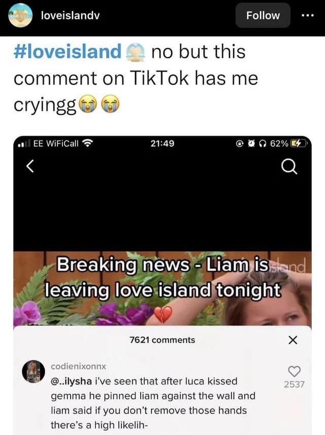 love island memes, trashy reality TV, dating shows