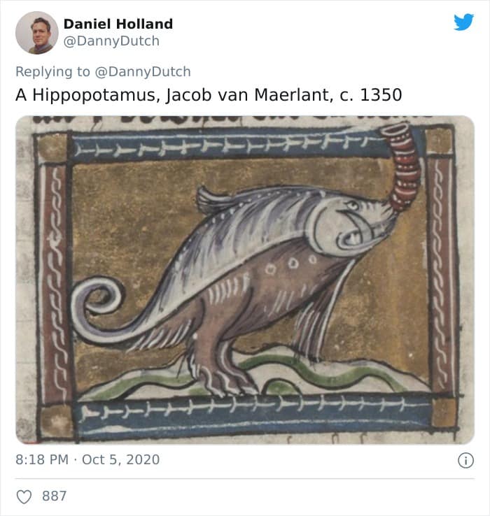A Hippopotamus, Jacob van Maerlant, c. 1350