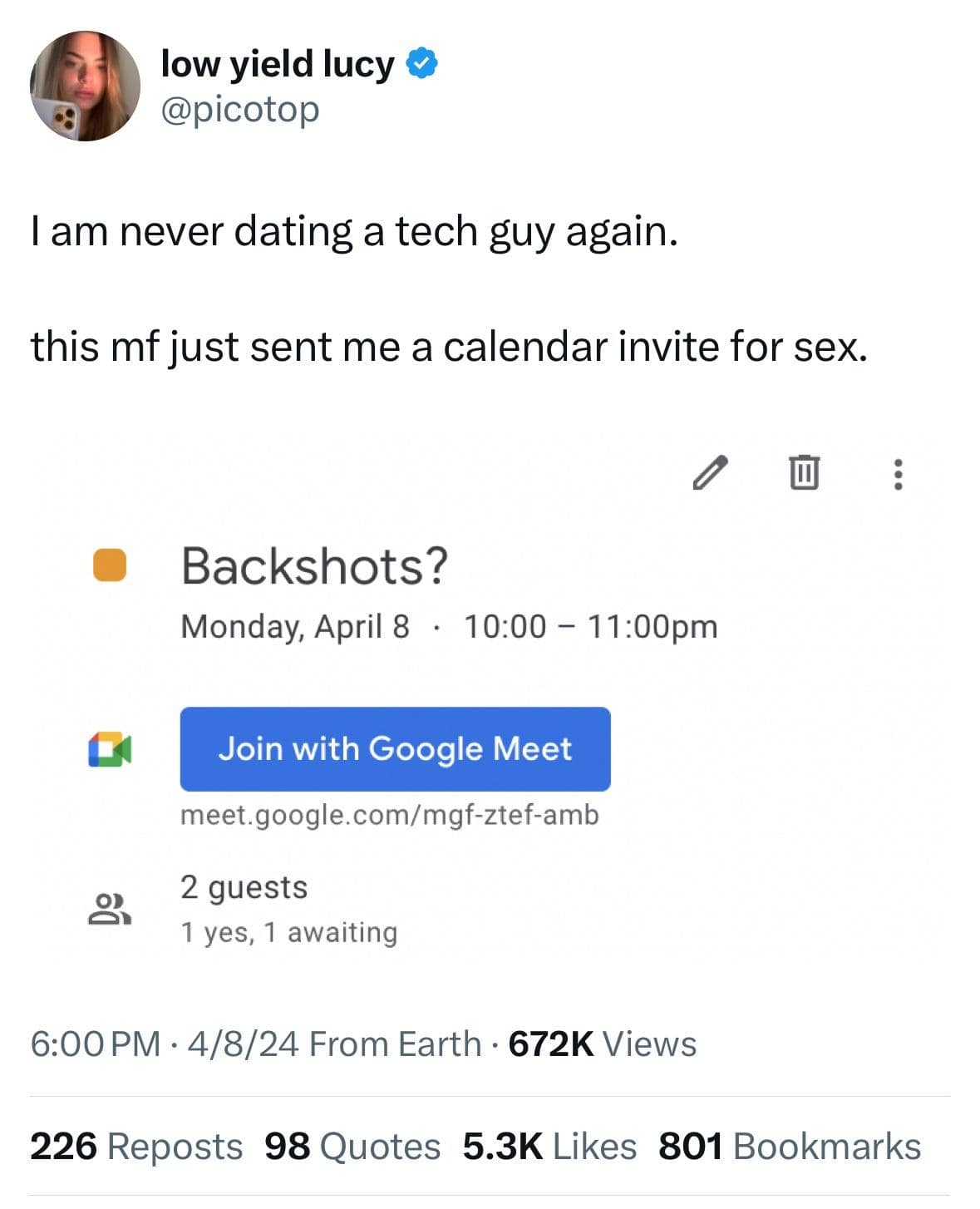 tech memes. I am never dating a tech guy again. this mf just sent me a calendar invite for