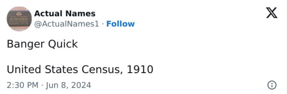 worst names, funny names, old census records, hilarious historical names, amusing historical names, comedic historical names