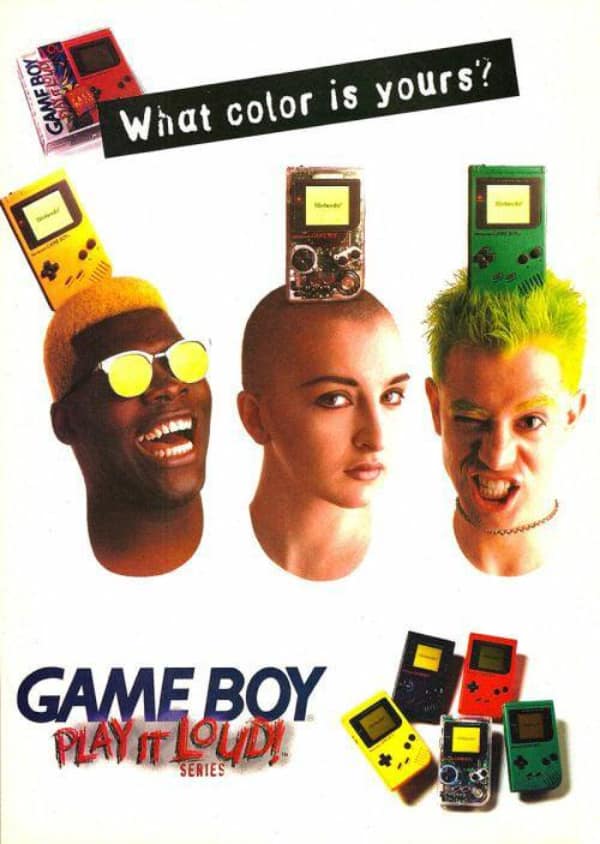 90s memes. What color is yours? GAME BOY PLAY IT LOUDI