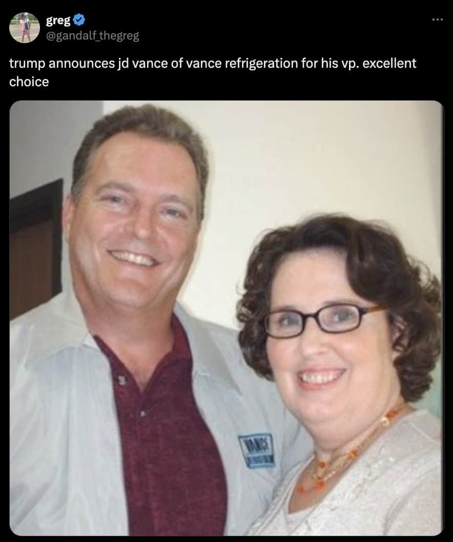 JD vance memes, JD vance reactions, political satire, election humor, Trump VP pick jokes, JD Vance humor, political memes, VP candidacy laughs