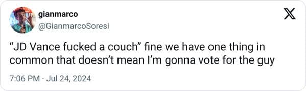 JD vance couch memes, JD vance memes, Hillbilly Elegy memes, Political humor