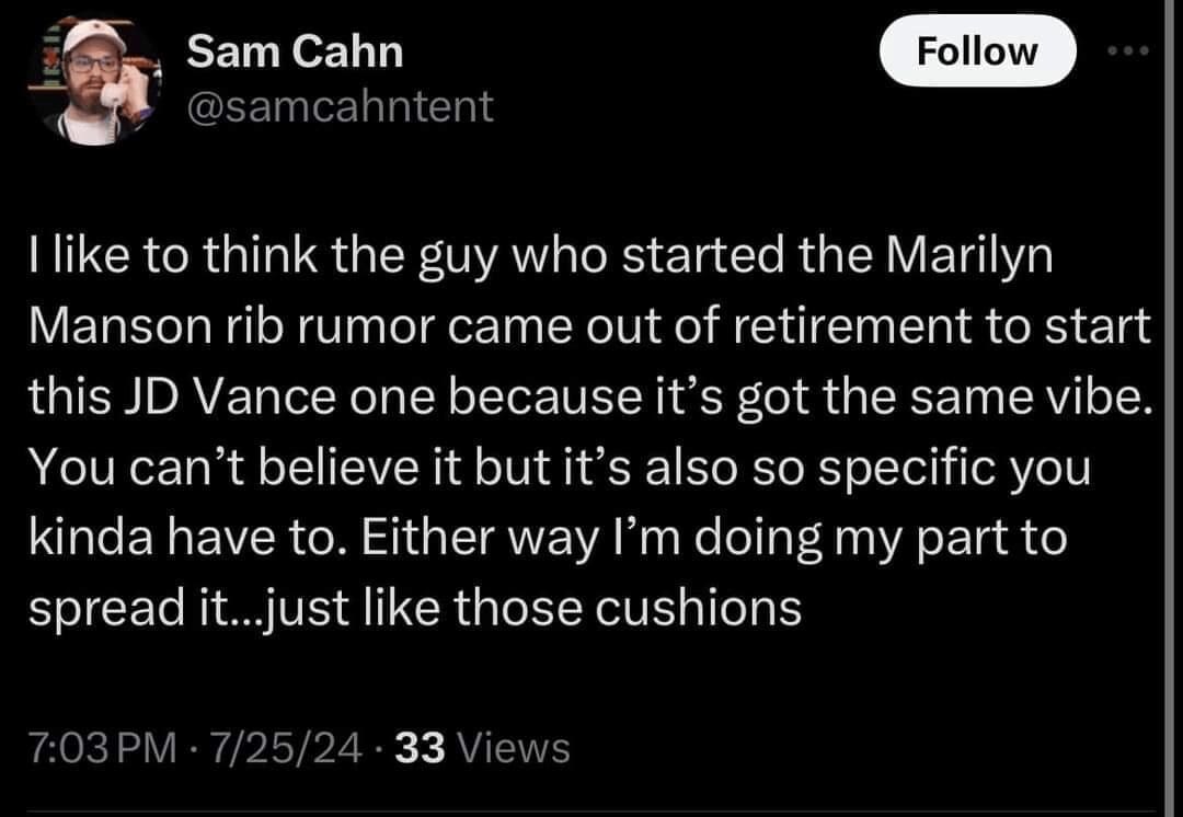 JD vance couch memes, JD vance memes, Hillbilly Elegy memes, Political humor