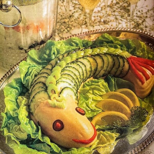 cursed food, weird food pics, vintage recipe books, strange food photos, unusual food images, old cookbooks, retro recipe collections