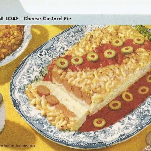 cursed food, weird food pics, vintage recipe books, strange food photos, unusual food images, old cookbooks, retro recipe collections
