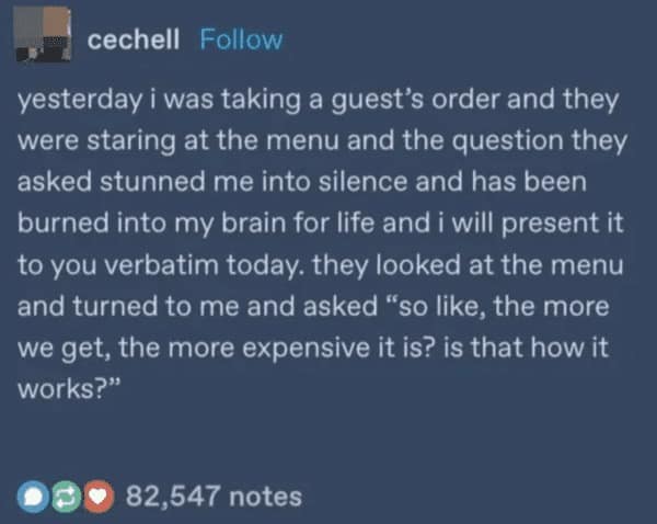 customer service memes, dumb customer stories, funny server stories, customer service jokes