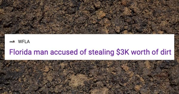 Florida man accused of stealing $3K worth of dirt