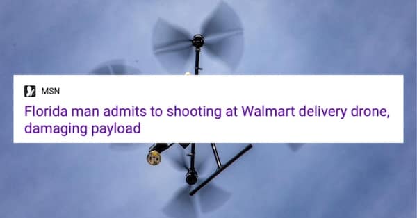 Florida man admits to shooting at Walmart delivery drone, damaging payload