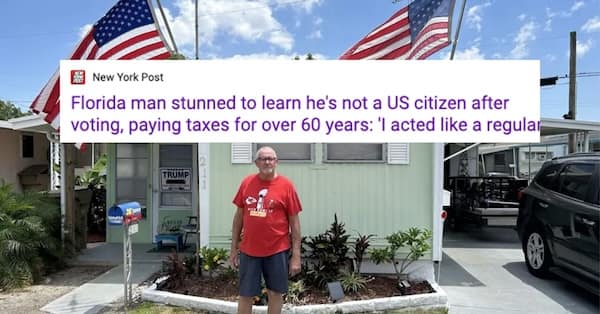 Florida man stunned to learn he's not a US citizen after voting, paying taxes for over 60 years: 'I acted like a regular