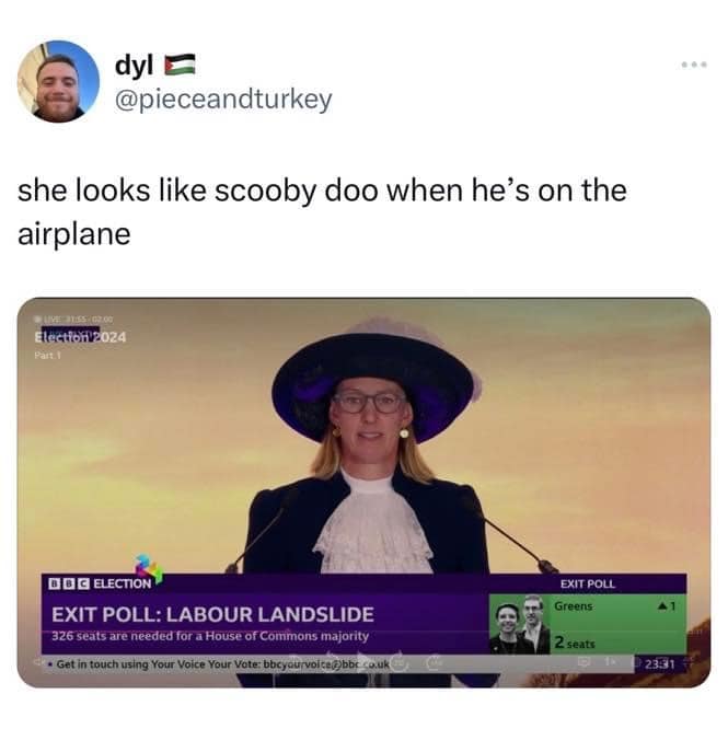 funny pics. she looks like scooby doo when he's on the airplane