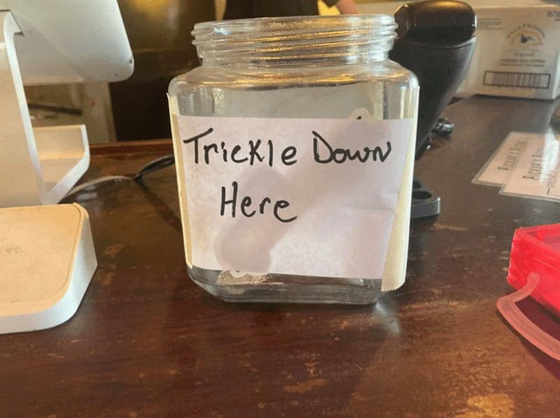 funny tip jars, creative tipping ideas, humorous tip containers, clever service industry jokes, witty tip jars, entertaining tip containers, funny tipping concepts