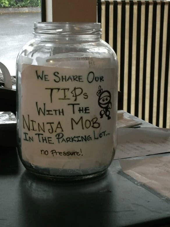 funny tip jars, creative tipping ideas, humorous tip containers, clever service industry jokes, witty tip jars, entertaining tip containers, funny tipping concepts