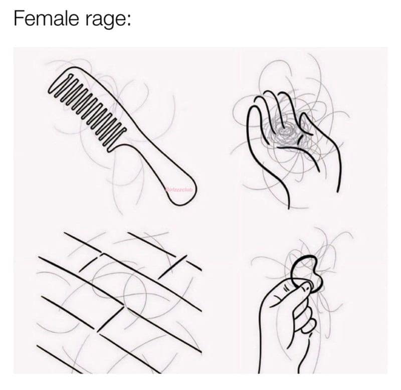 hair care memes. Female rage: