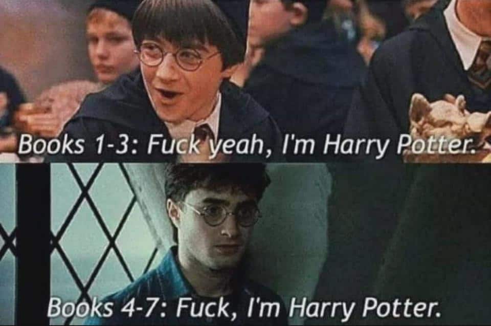 harry potter memes, wizarding world humor, magical memes, Hogwarts jokes, Potterverse memes, spellbinding humor, Dumbledore's laughter spells