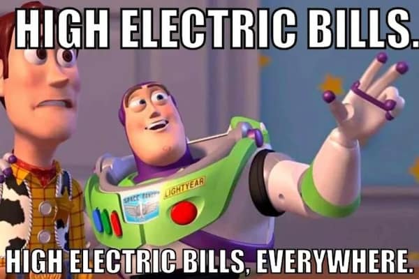 heatwave memes. HIGH ELECTRIC BILLS. LIGHTYEAR HIGH ELECTRIC BILLS, EVERYWHERE.