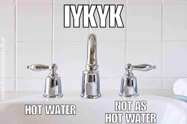 heatwave memes. LYKYK HOT WATER NOT AS HOT WATER