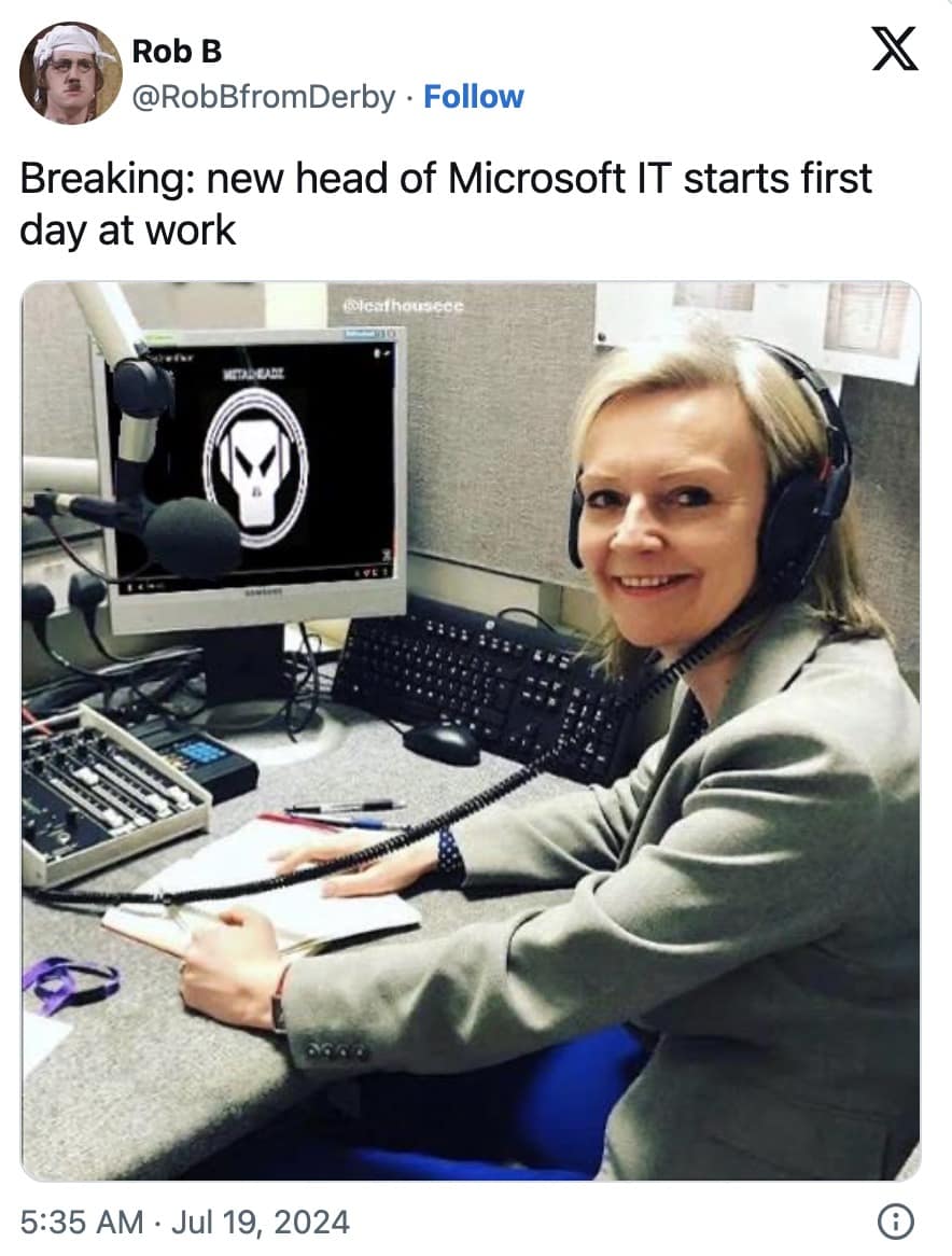 microsoft outage memes, blue screen of death memes, global tech fail humor, IT disaster jokes, Microsoft crash memes, tech outage laughs, system failure humor