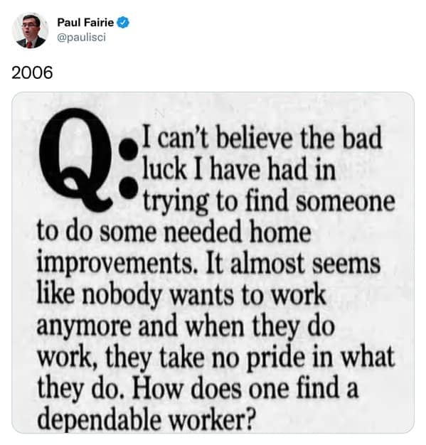 nobody wants to work anymore, funny newspaper headlines, historical complaints, work ethic through the ages