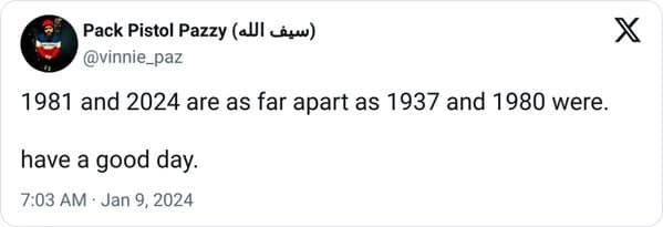 1981 and 2024 are as far apart as 1937 and 1980 were. have a good day.