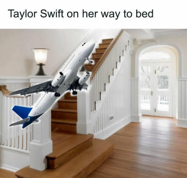 Taylor Swift on her way to bed