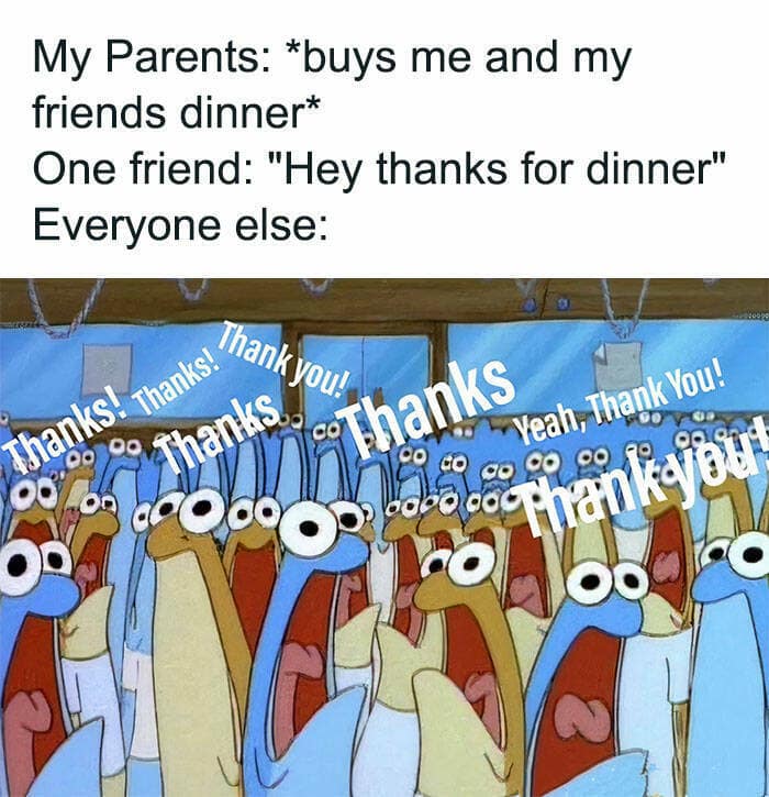 thank you memes, appreciation memes, gratitude memes, funny thank you images, thank you humor, gratitude humor, thanks memes