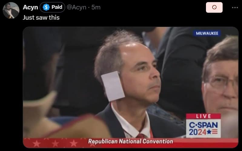 Trump ear pillow memes, trump ear bandage memes, trump ear bandage, trump ear pillow, trump ear memes, Trump RNC memes, political humor, Trump ear covering memes, Trump ear injury memes, political satire