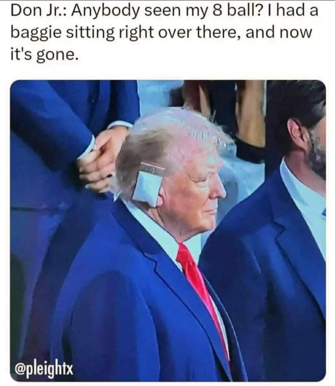Trump ear pillow memes, trump ear bandage memes, trump ear bandage, trump ear pillow, trump ear memes, Trump RNC memes, political humor, Trump ear covering memes, Trump ear injury memes, political satire