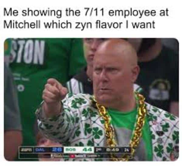 Zen memes. Me showing the 7/11 employee at Mitchell which zyn flavor I want