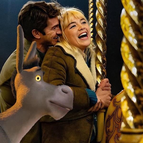 carousel horse memes, we live in time, we live in time horse meme, A24 movie memes, Florence Pugh memes, Andrew Garfield memes