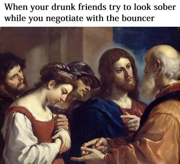 classical art memes, renaissance memes, Reimagined Masterpieces with Modern Humor, Funny Art History, Relatable Renaissance Art, Hilarious Museum Makeovers