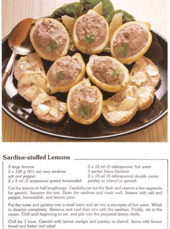 cursed food, weird food pics, vintage recipe books, strange food photos, unusual food images, old cookbooks, retro recipe collections