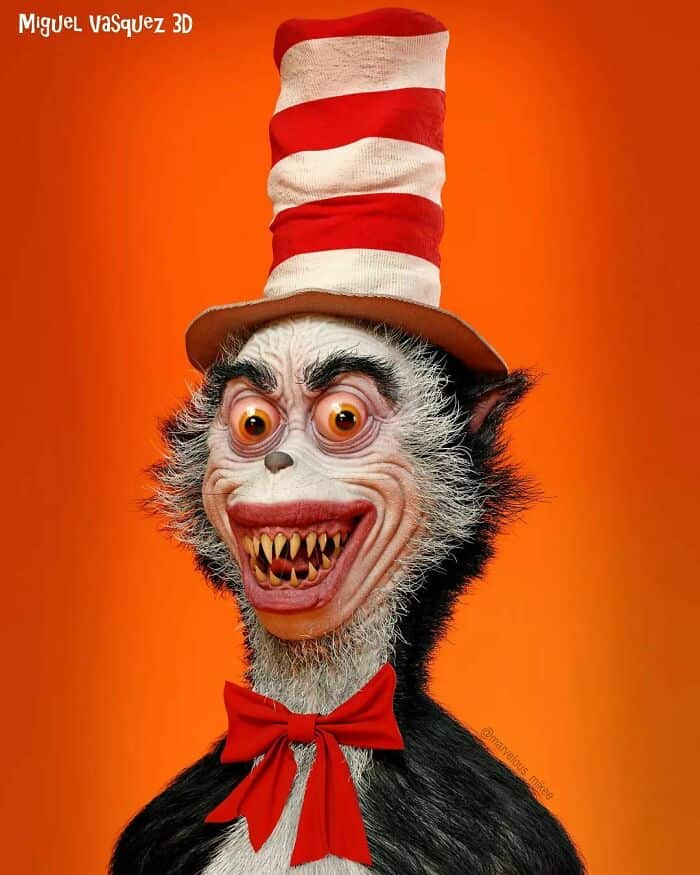 cursed images, Miguel Vasquez, Creepy 3D art, Disturbing childhood characters, Miguel Vasquez 3D art