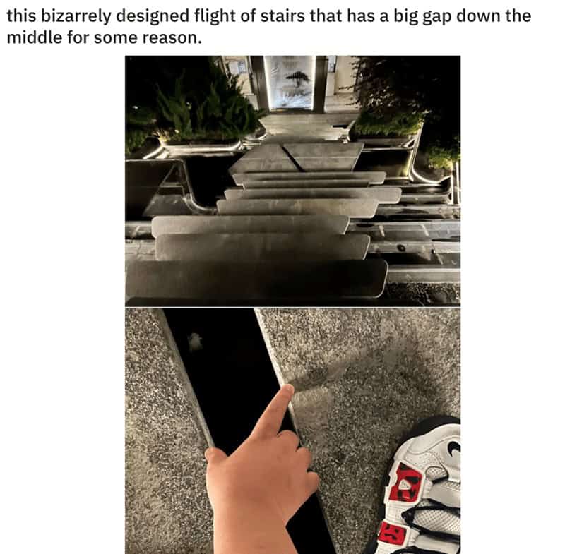 design fails, aesthetic calamities, design absurdities, blueprint blunders