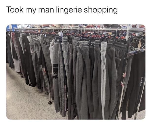 Took my man lingerie shopping