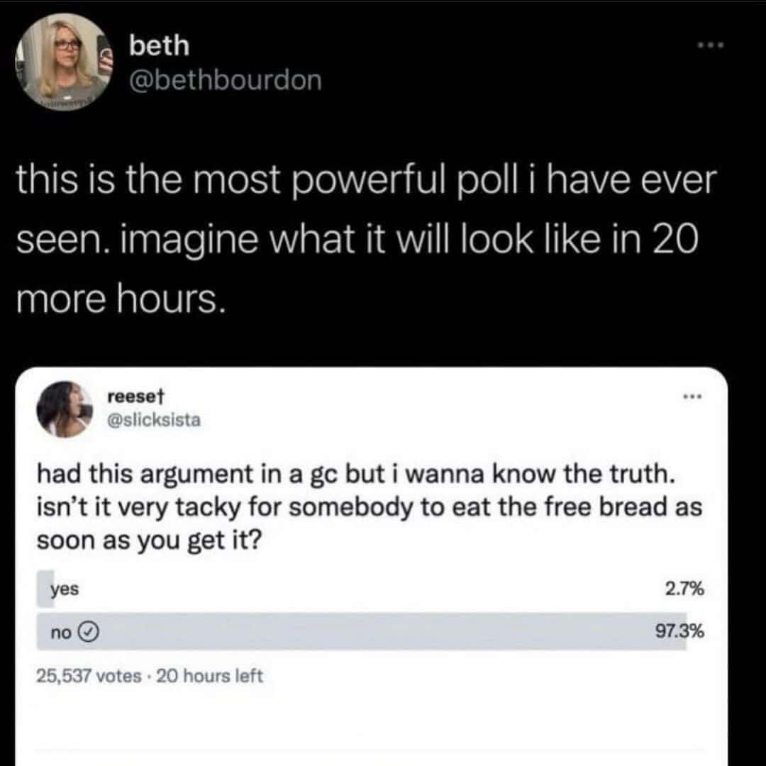 this is the most powerful poll i have ever seen. imagine what it will look like in 20 more hours.