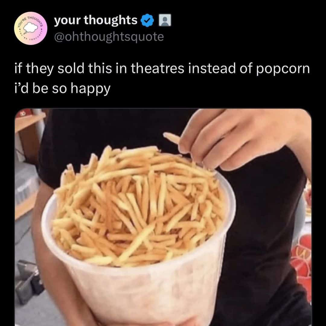 if they sold this in theatres instead of popcorn i'd be so happy