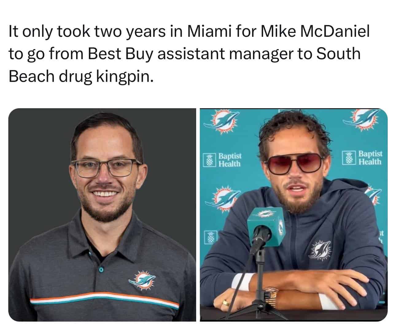 It only took two years in Miami for Mike McDaniel to go from Best Buy assistant manager to South Beach drug kingpin.