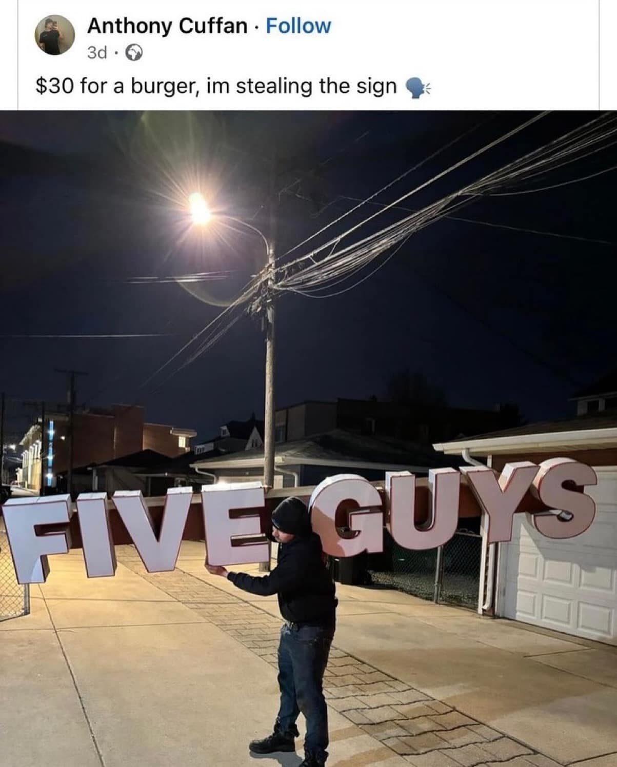 funny memes. $30 for a burger, im stealing the sign