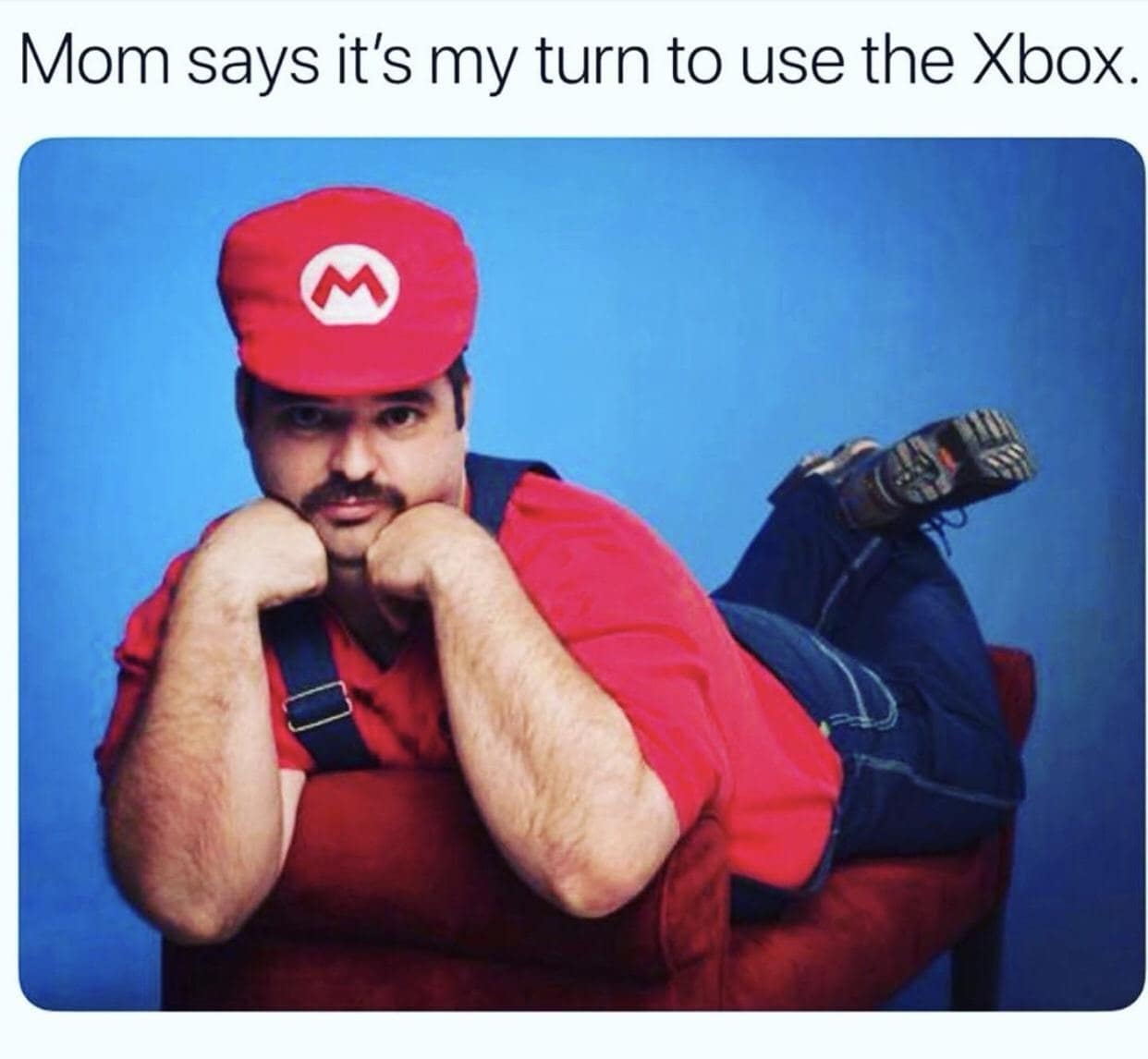 Mom says it's my turn to use the Xbox.