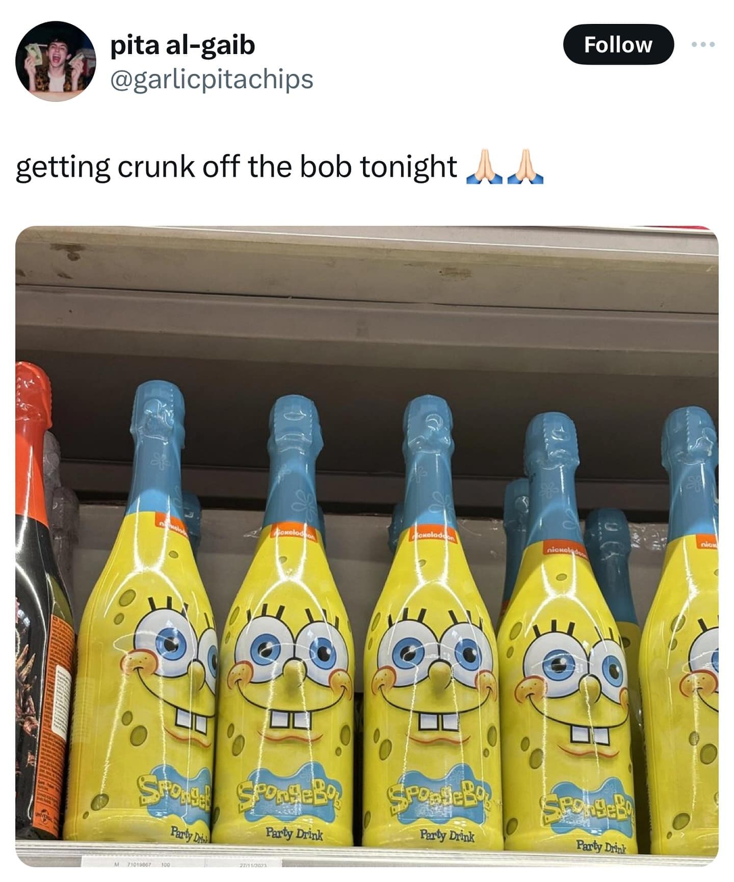 getting crunk off the bob tonight